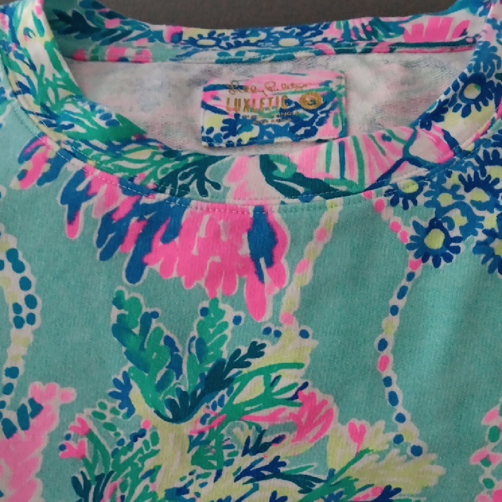 Lilly Pulitzer Luxletic Top, Size Small, 100% Cotton,great Condition